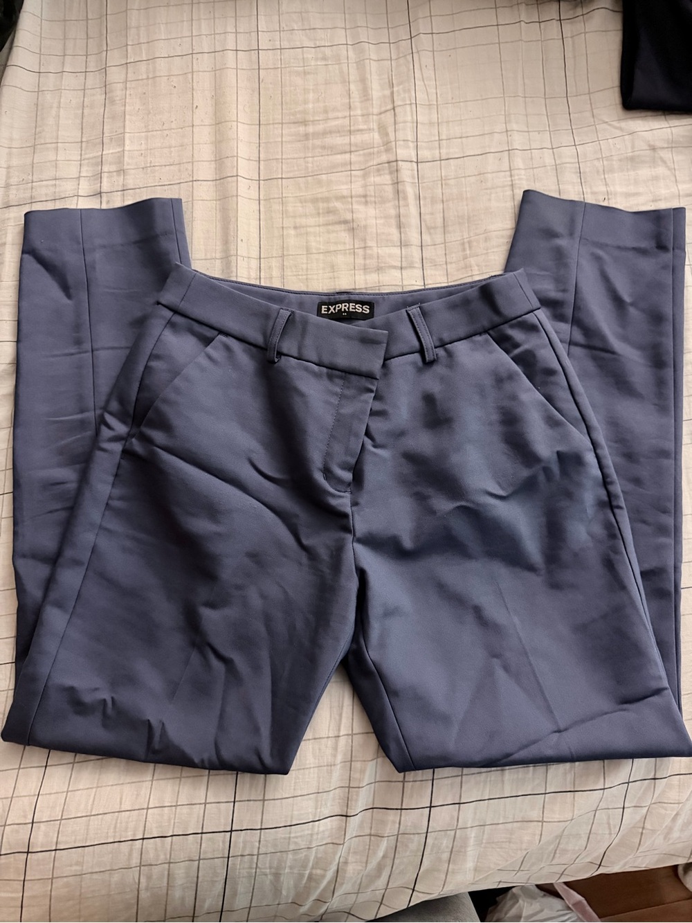 Express Women’s Navy Blue Straight-Leg Dress Pants